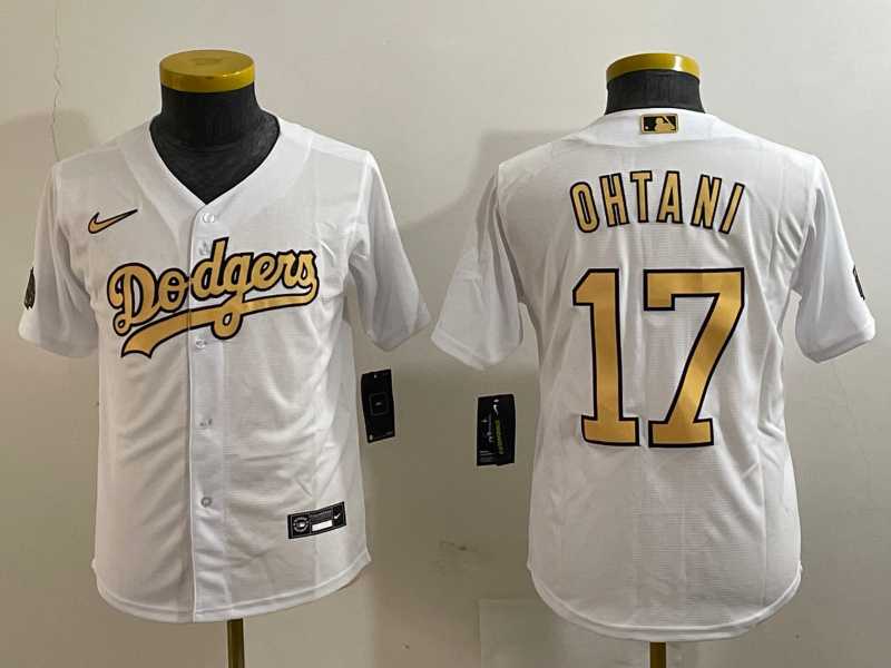 Youth Los Angeles Dodgers #17 Shohei Ohtani White 2022 All Star Stitched Flex Base Nike Jersey,We sell and wholesale Youth Los Angeles Dodgers #17 Shohei Ohtani White 2022 All Star Stitched Flex Base Nike Jersey on line form chian!